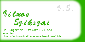 vilmos szikszai business card